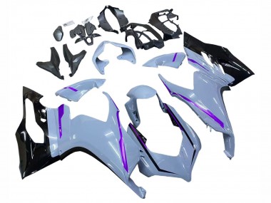 2020-2024 Ducati Panigale V2 Motorcycle Fairings - Glossy Grey Purple Glossy Black