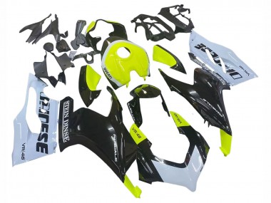 2020-2024 Ducati Panigale V2 Motorcycle Fairings - White Lime Green Glossy Black Stein Dinse VR 46