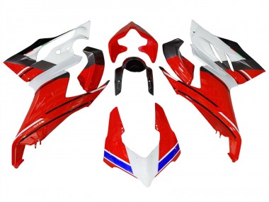 2020-2024 Ducati Panigale V2 Motorcycle Fairings - White Red Blue Glossy Black