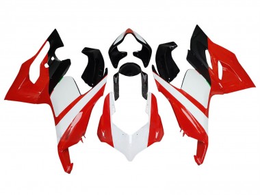 2020-2024 Ducati Panigale V2 Motorcycle Fairing - White Red Glossy Black