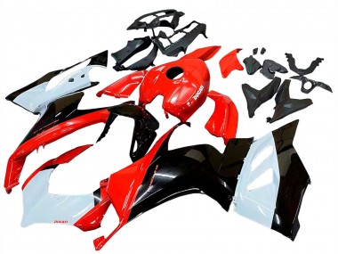2020-2024 Ducati Panigale V2 Motorcycle Fairing Kits - White Red Glossy Black