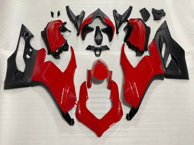 2020-2024 Ducati Panigale V2 Motorcycle Fairings - Red Matte Black