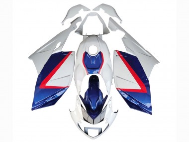 2005-2010 BMW K1200S Motorcycle Fairings - White Red Blue