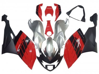 2005-2010 BMW K1200S Motorcycle Fairings - Silver Red Black