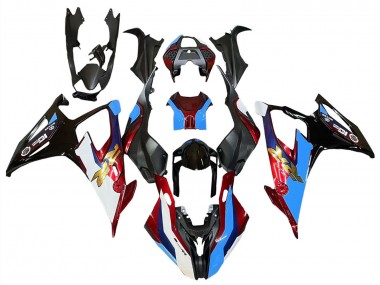2019-2022 BMW S1000RR Motorcycle Fairings - Black Red Blue