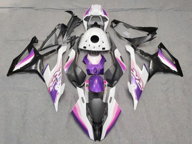 2019-2022 BMW S1000RR Motorcycle Fairings - Pink Purple White