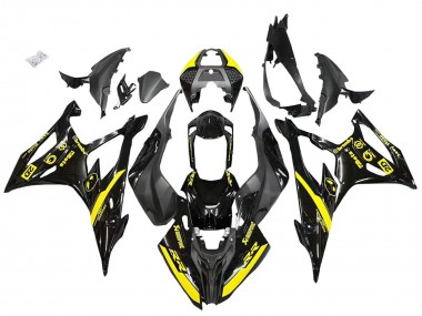 2019-2022 BMW S1000RR Motorcycle Fairings - Glossy Black Yellow