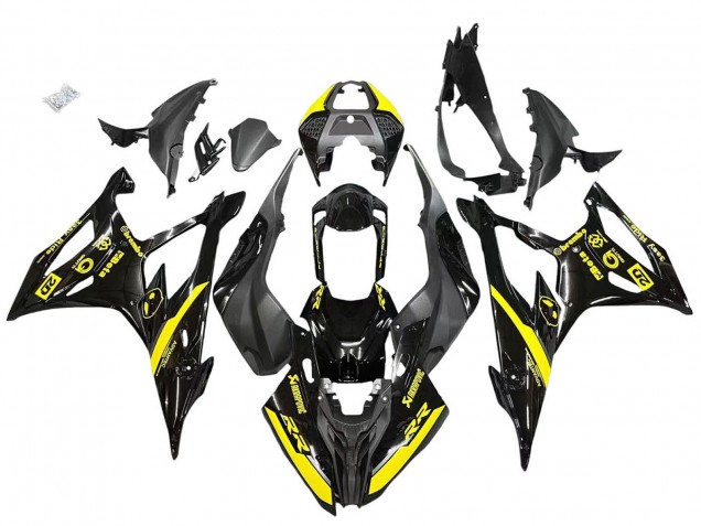 2019-2022 BMW S1000RR Motorcycle Fairings - Glossy Black Yellow