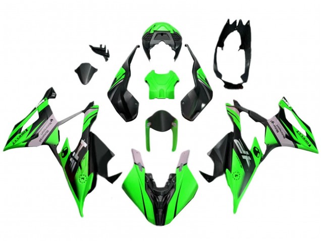 2019-2022 BMW S1000RR Motorcycle Fairings - Green Black