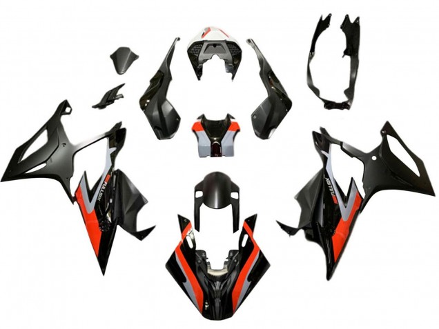 2019-2022 BMW S1000RR Motorcycle Fairings - Red Black Grey