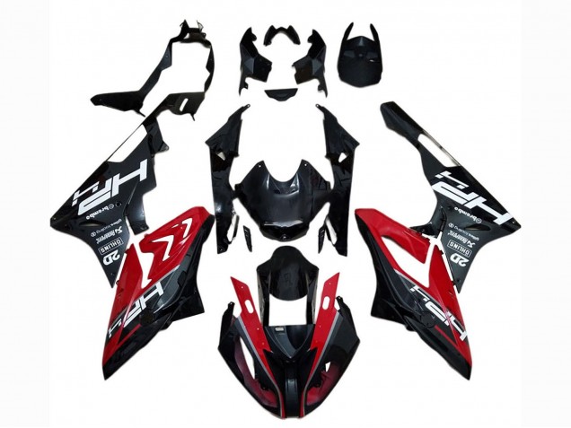 2017-2018 BMW S1000RR Motorcycle Fairing - Red Glossy Black