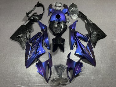 2017-2018 BMW S1000RR Motorcycle Fairings - Blue Black Forged Carbon Fiber