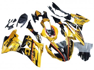 2017-2018 BMW S1000RR Motorcycle Fairings - Gold Black Tyco