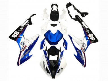 2015-2016 BMW S1000RR Motorcycle Fairings - White Blue Black 88