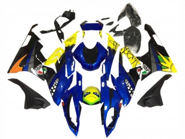 2015-2016 BMW S1000RR Motorcycle Fairing - Yellow Blue Black Shark
