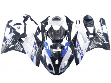 2015-2016 BMW S1000RR Motorcycle Fairings - White Blue Black Carbon Fiber