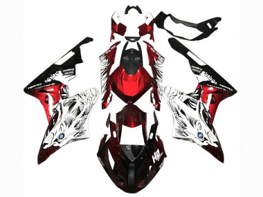 2015-2016 BMW S1000RR Motorcycle Fairings - White Red Black