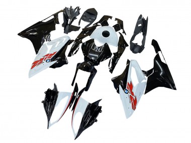 2015-2016 BMW S1000RR Motorcycle Fairings - White Black Carbon Fiber