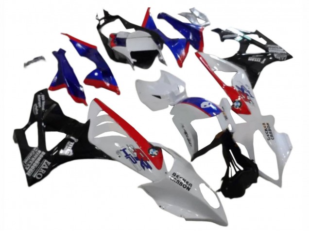 2009-2014 BMW S1000RR Abs Fairings - White Red Blue Glossy Black