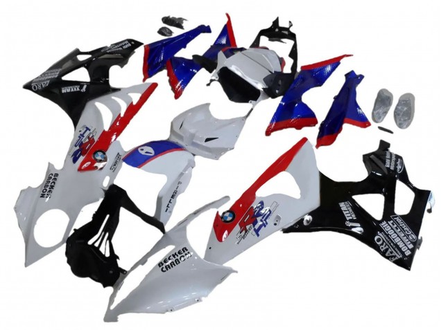 2009-2014 BMW S1000RR Abs Fairings - White Red Blue Glossy Black