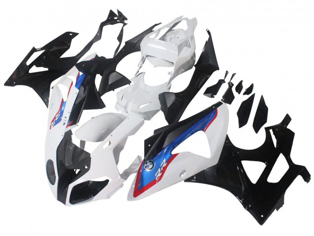 2009-2014 BMW S1000RR Motorcycle Fairings - White Red Blue Glossy Black HP Becker Carbon