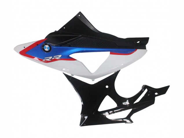 2009-2014 BMW S1000RR Motorcycle Fairings - White Red Blue Glossy Black HP Becker Carbon