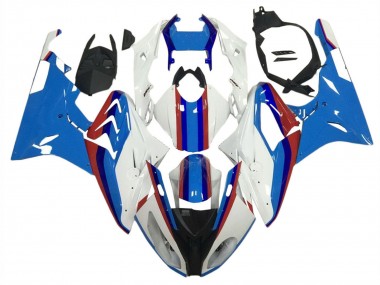 2009-2014 BMW S1000RR Motorcycle Fairings - White Red Blue