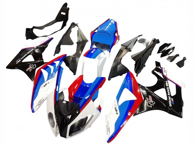 2009-2014 BMW S1000RR Full Motorcycle Fairings - White Red Blue Glossy Black