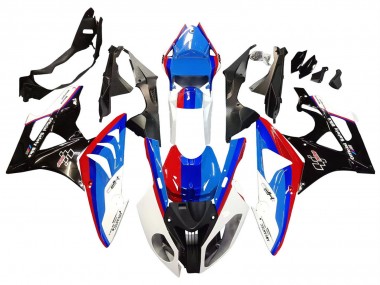 2009-2014 BMW S1000RR Full Motorcycle Fairings - White Red Blue Glossy Black