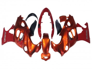 2004-2006 Suzuki GSX600F/GSX750F Motorcycle Fairings - Burnt Orange White Logo