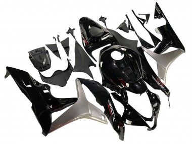 2007-2008 Honda CBR600RR Motorcycle Fairing Kits - Silver Glossy Black