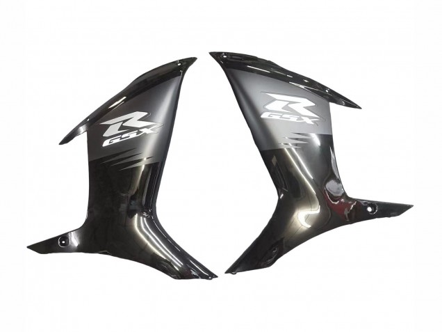 2011-2024 Suzuki GSXR 600 / GSXR 750 Motorcycle Fairings - Matte Black Glossy Black White Decal