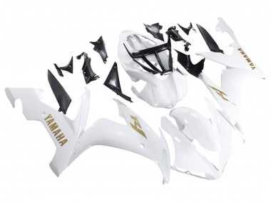 2004-2006 Yamaha YZF 1000 R1 Motorcycle Fairings - White Gold Decals