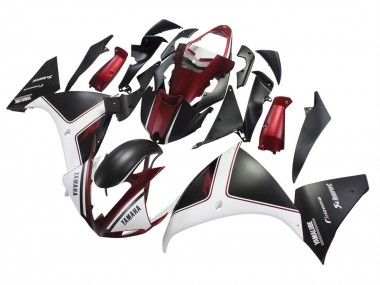 2009-2011 Yamaha YZF 1000 R1 Motorcycle Fairings - Red White Matte Black