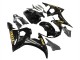2006-2009 Yamaha YZF R6S Motorcycle Fairings - Glossy Black Gold Decals