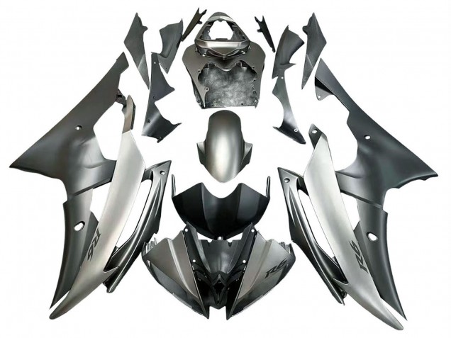 2008-2016 Yamaha YZF 600 R6 Motorcycle Fairings - Silver Grey