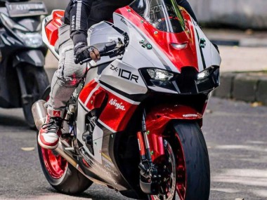 2021-2025 Kawasaki ZX10R Motorcycle Fairings - White Red Black
