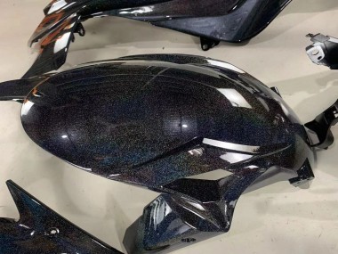 2019-2022 Kawasaki ZX6R Motorcycle Fairings - Black Rainbow