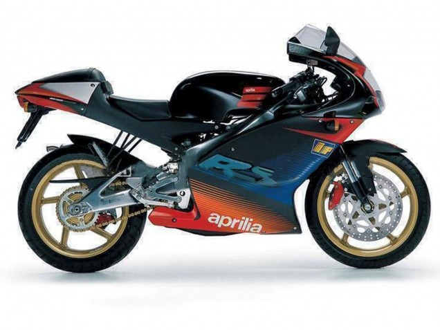 2000-2005 Aprilia RS125 Motorcycle Fairings - Black Red Silver
