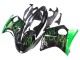 1996-2007 Honda CBR1100XX Blackbird Motorcycle Fairing - Glossy Black Green Flame