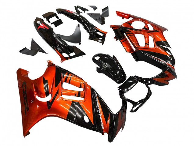 1995-1996 Honda CBR600 F3 Motorcycle Fairings - Orange Glossy Black