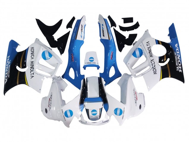1997-1998 Honda CBR600 F3 Motorcycle Fairings - White Blue Glossy Black
