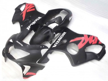 1999-2000 Honda CBR600 F4 Motorcycle Fairings - Matte Black Pink Decals