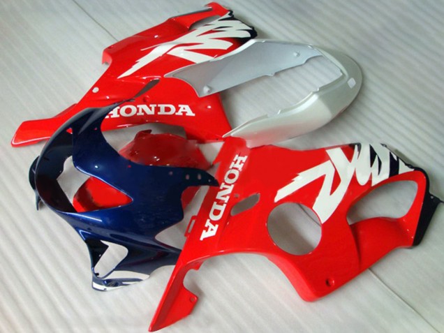 1999-2000 Honda CBR600 F4 Motorcycle Fairings - White Red Dark Blue