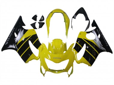 1999-2000 Honda CBR600 F4 Motorcycle Fairings - Yellow Glossy Black
