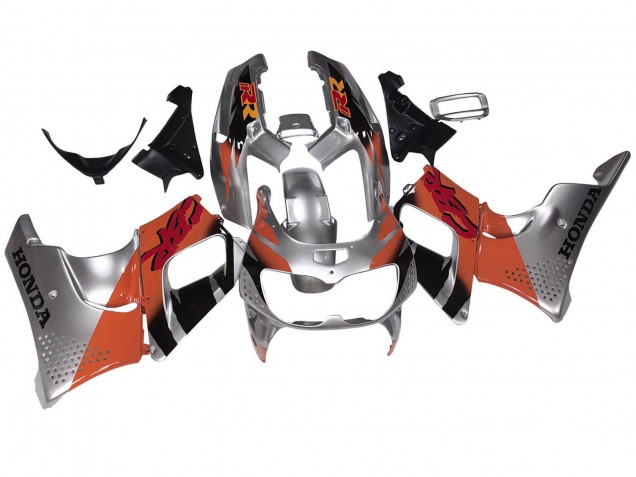 1994-1995 Honda CBR900RR 893 Motorcycle Fairings - Silver Orange Glossy Black