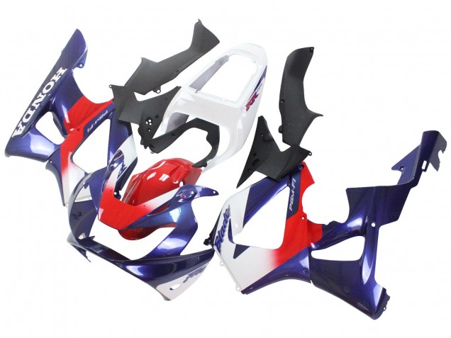 2000-2001 Honda CBR900RR 929 Motorcycle Fairings - White Red Blue