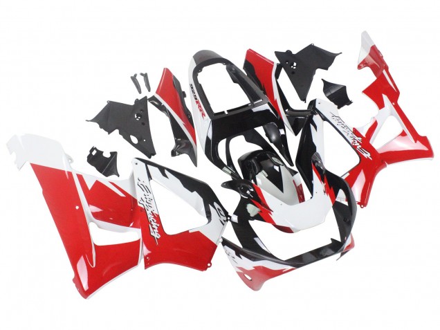 2000-2001 Honda CBR900RR 929 Motorcycle Fairings - White Red Glossy Black Racing
