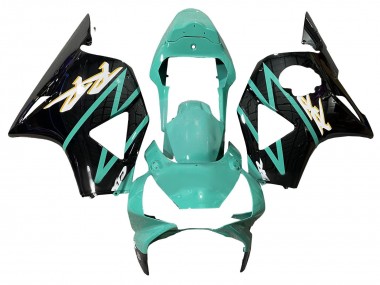 2002-2003 Honda CBR900RR 954 Motorcycle Fairings - Light Green Glossy Black