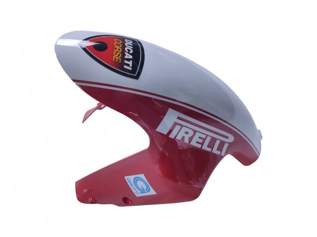 2007-2014 Ducati 848/1098/1198 Motorcycle Fairings - White Red Glossy Black Valsir Xerox